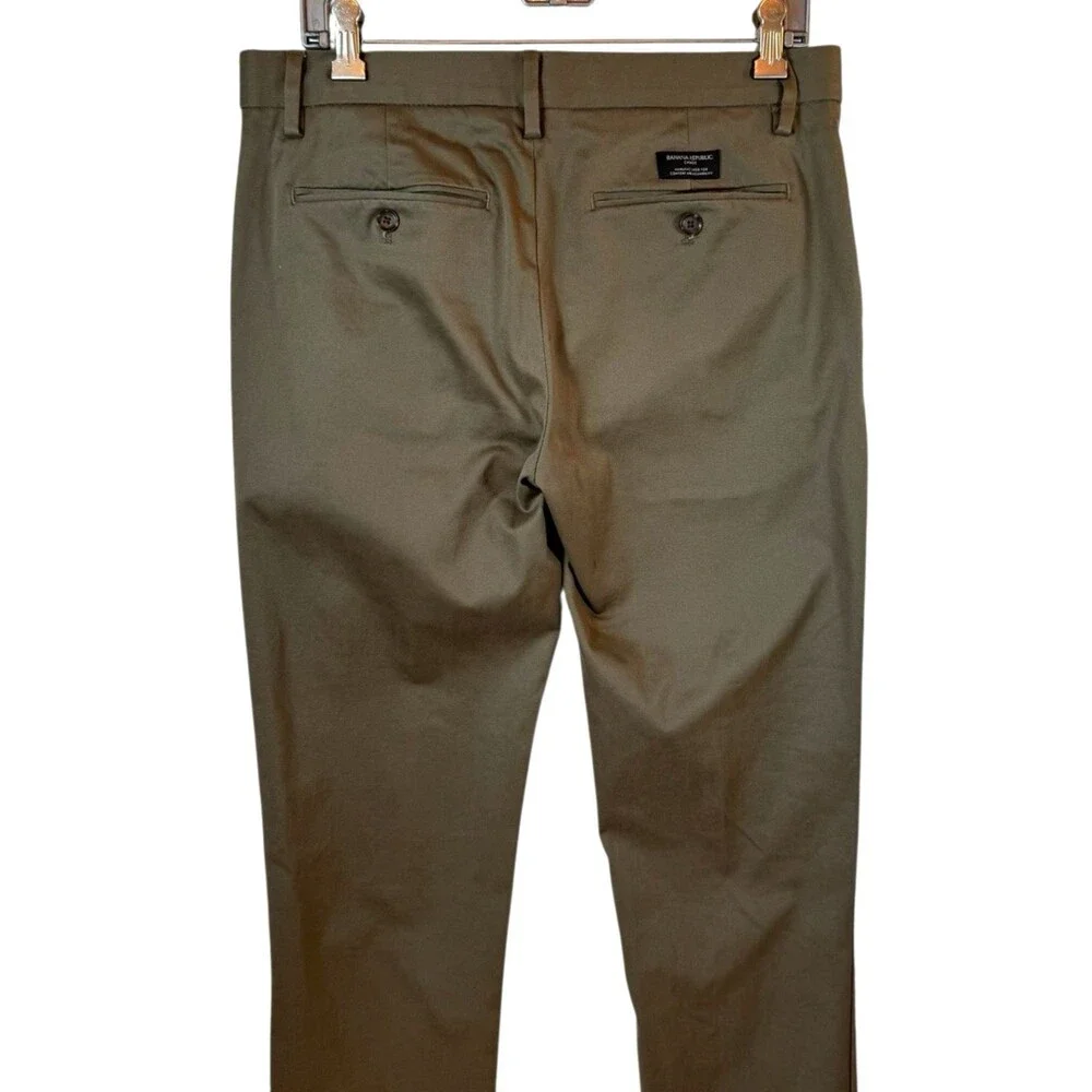 Banana Republic Pants Mens Size 31x32 Fulton Skinny Chino Khaki Flat‎ Front